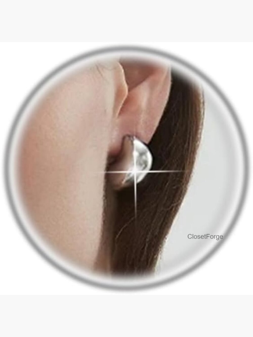14K Gold Plated Chunky Open Hoop Earrings Lightweight Minimalist Stud